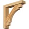 Ekena Millwork Merced Block Rough Sawn Bracket w/ Offset Brace, Western Red Cedar, 4"W x 18"D x 18"H BKT0402X18X18MRC05RWR - alternate 1